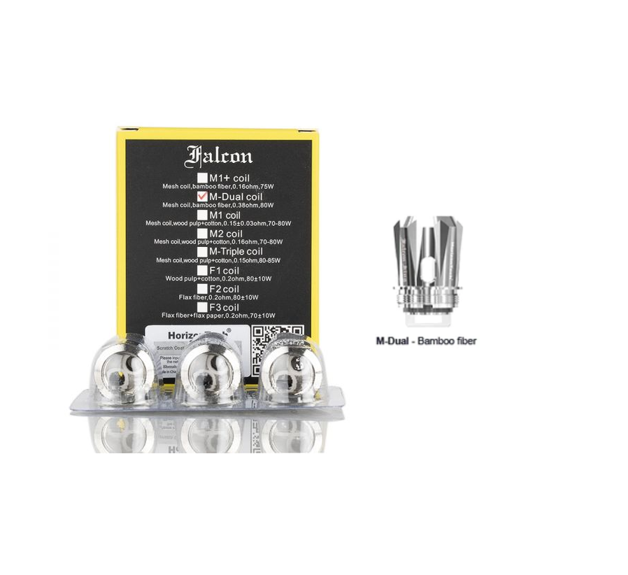 HorizonTech Falcon Coils (3-Pack) | M Dual Mesh 0 38ohm 80W