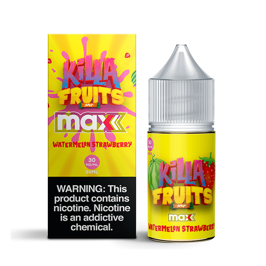 Watermelon Strawberry by Killa Fruits Salt Max TFN Salts 30mL with Packaging