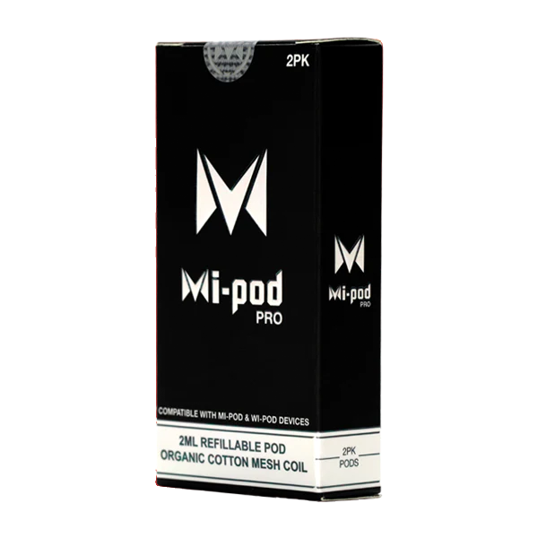 Mi-Pod Pro Replacement Pods - 2mL | 2-Pack  | Black with Packaging