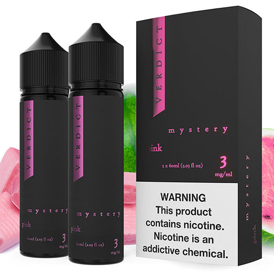 Verdict Series E-Liquid | x2-60mL | (Freebase) | Mystery - Pink with packaging