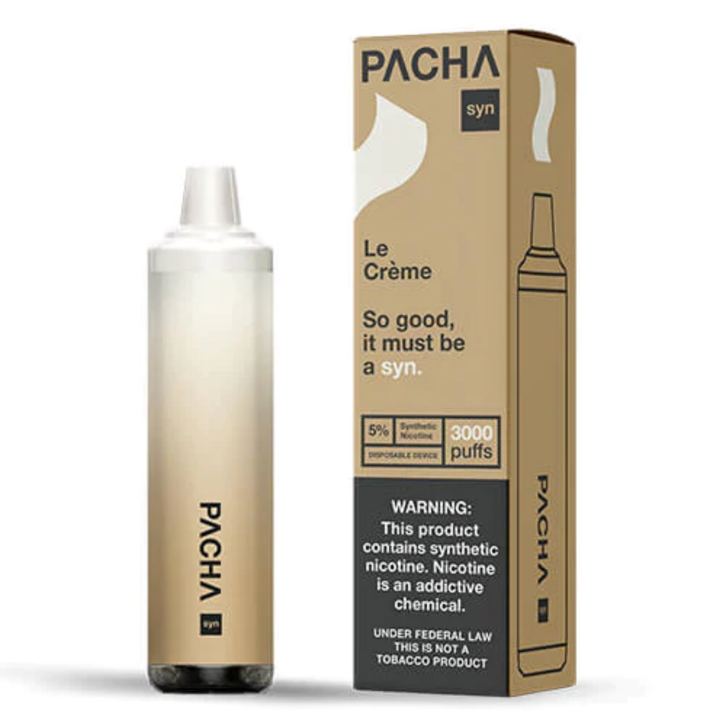 Pachamama Syn Disposable | 3000 Puffs | 8mL le creme with packaging