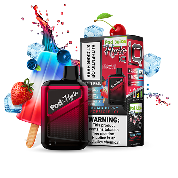 Pod Juice - Hyde IQ Disposable | 5000 Puffs | 8mL Bomb Berry Popsicle Ice