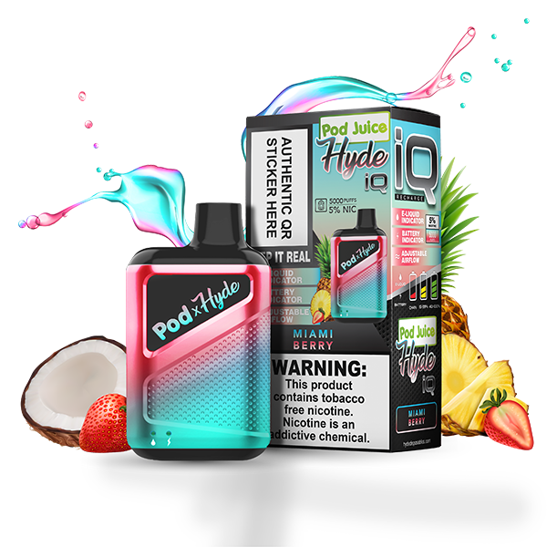 Pod Juice - Hyde IQ Disposable | 5000 Puffs | 8mL Miami Berry