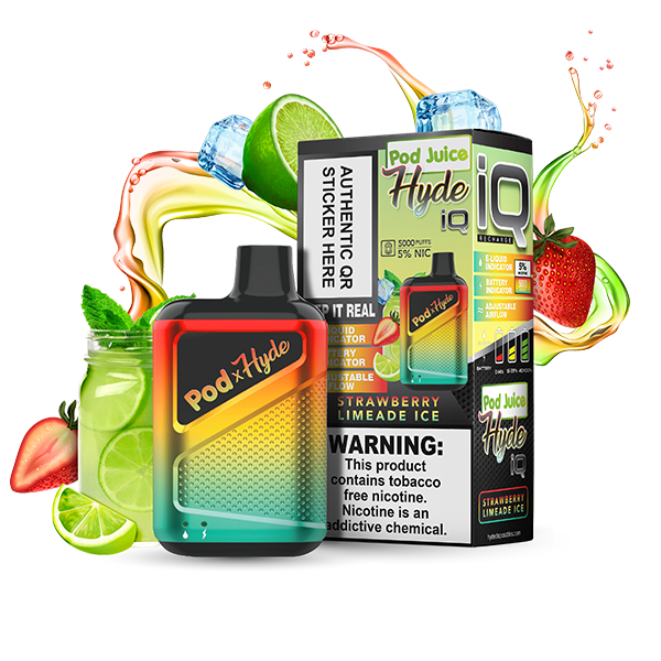 Pod Juice - Hyde IQ Disposable | 5000 Puffs | 8mL Strawberry Limeade Ice
