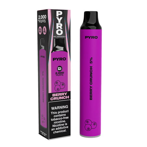 Pyro Disposable | 2000 Puffs | 6mL berry crunch with packaging