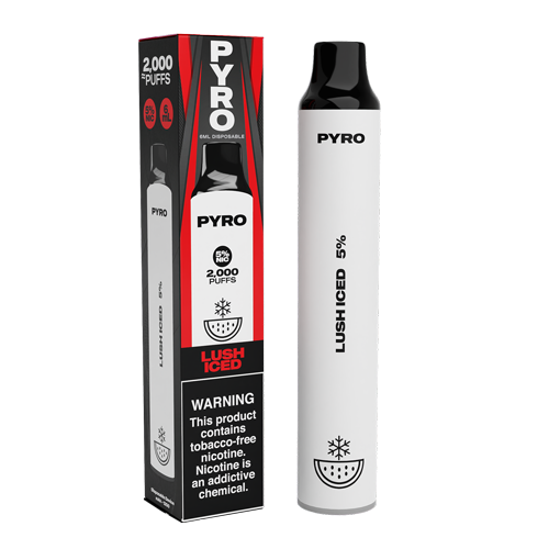 Pyro Disposable | 2000 Puffs | 6mLwith packaging lush iced with packaging