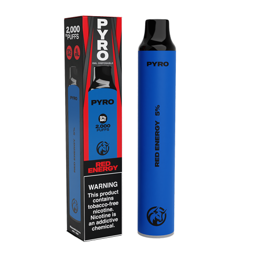 Pyro Disposable | 2000 Puffs | 6mL red energy with packaging