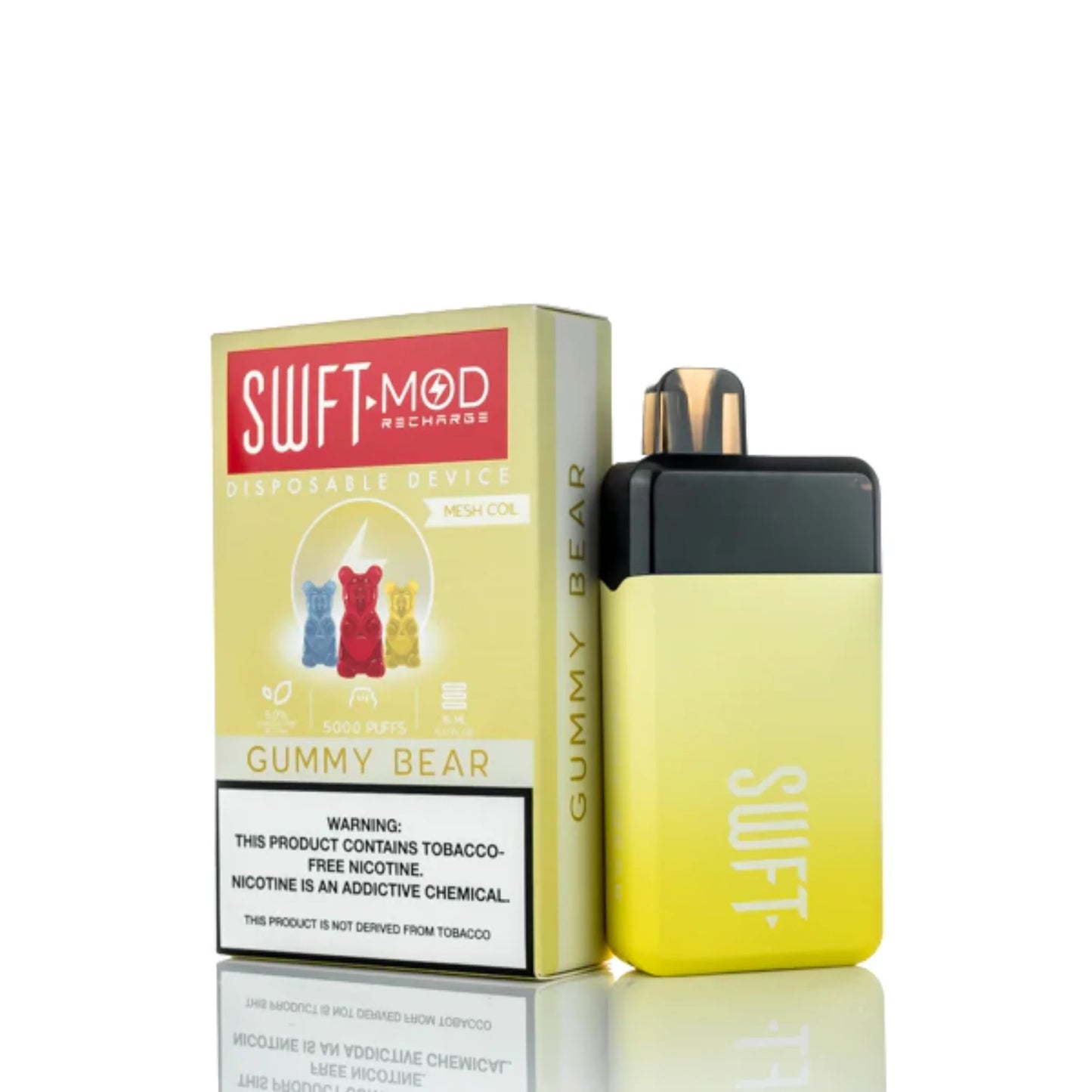 SWFT Mod Disposable | 5000 Puffs | 15mL | 50mg | Gummy Bear with packaging