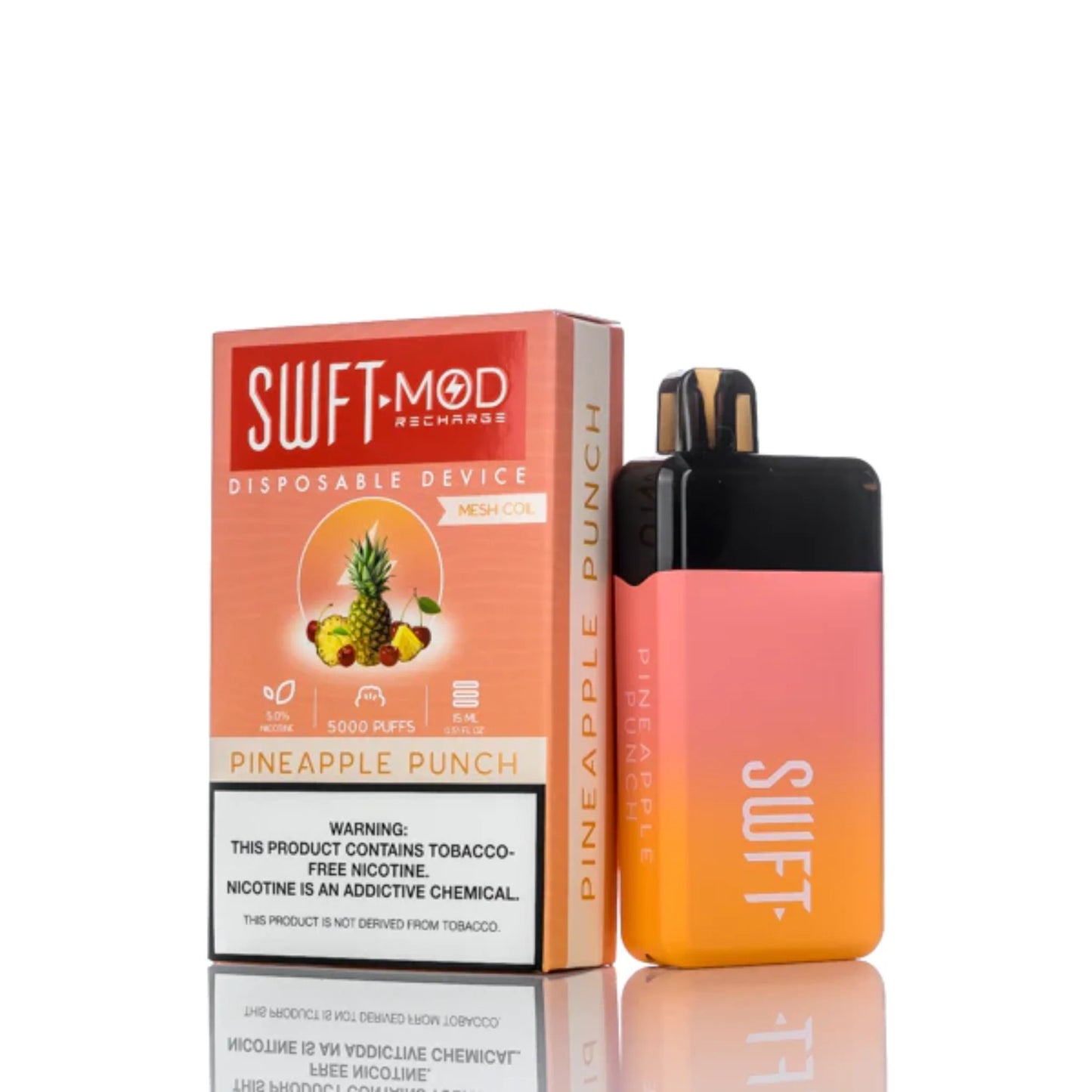 SWFT Mod Disposable | 5000 Puffs | 15mL | 50mg | Pineapple Punch with packaging