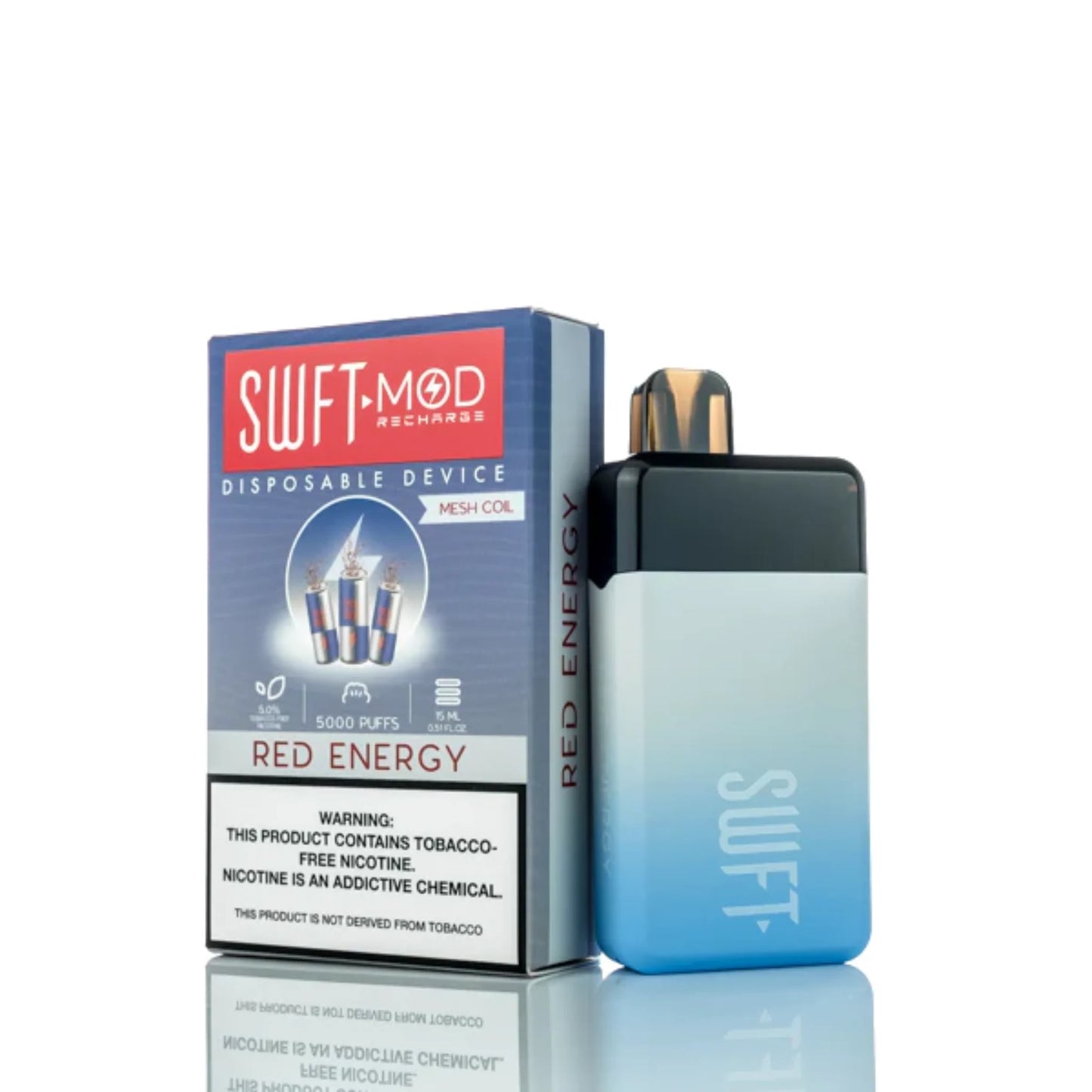 SWFT Mod Disposable | 5000 Puffs | 15mL | 50mg | Red Energy with packaging