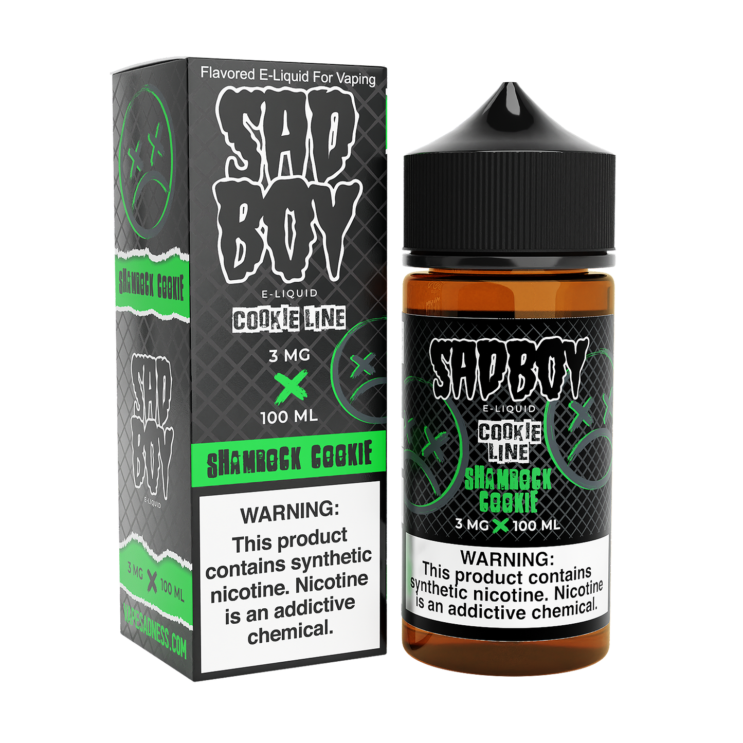 Shamrock Cookie by Sadboy 100ml with packaging