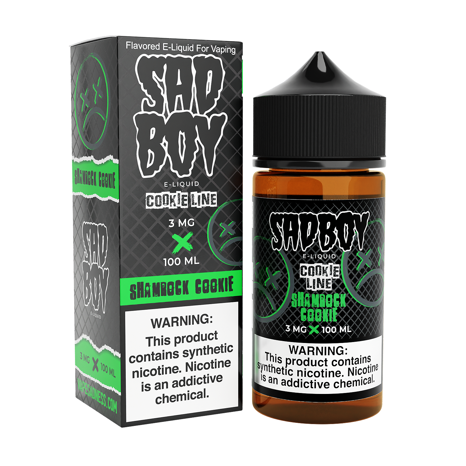 Shamrock Cookie by Sadboy 100ml with packaging