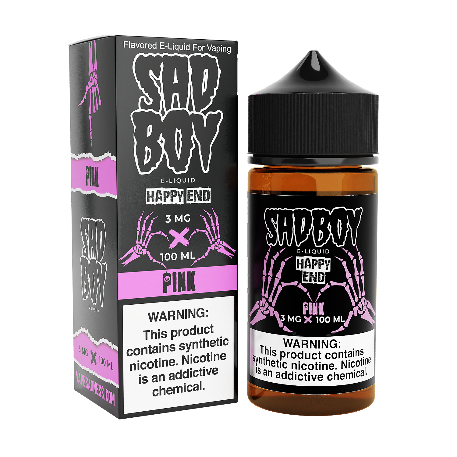 Happy End Pink Cotton Candy by Sadboy 100ml with packaging