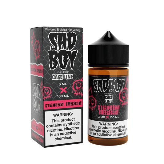 Strawberry Cheesecake | Sadboy | 100ml | 3mg | Bottle with packaging