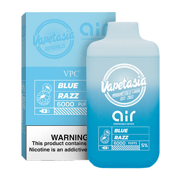 Vapetasia x Air Disposable | 6000 Puffs | 11mL | 50mg | Blue Razz