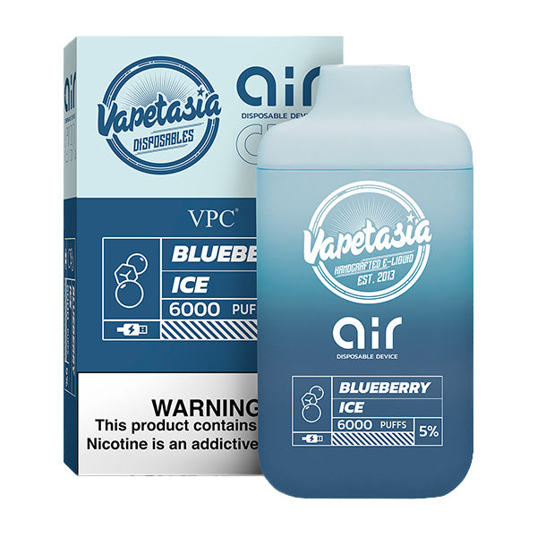 Vapetasia x Air Disposable | 6000 Puffs | 11mL | 50mg | Blueberry Ice