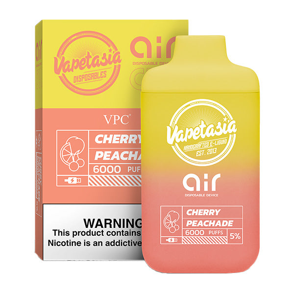 Vapetasia x Air Disposable | 6000 Puffs | 11mL | 50mg | Cherry Peachade