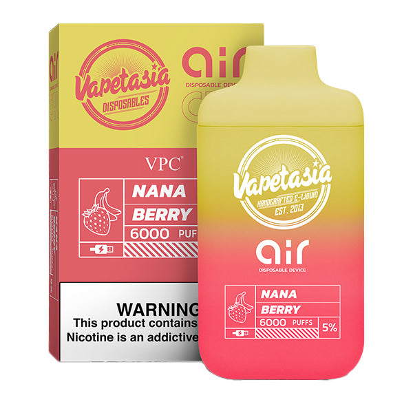 Vapetasia x Air Disposable | 6000 Puffs | 11mL | 50mg | Nana Berry