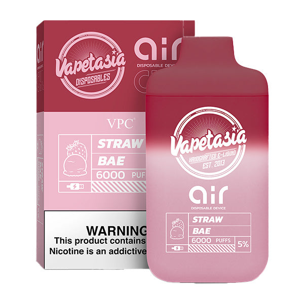 Vapetasia x Air Disposable | 6000 Puffs | 11mL | 50mg | Straw Bae