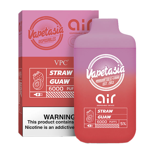 Vapetasia x Air Disposable | 6000 Puffs | 11mL | 50mg | Straw Guaw