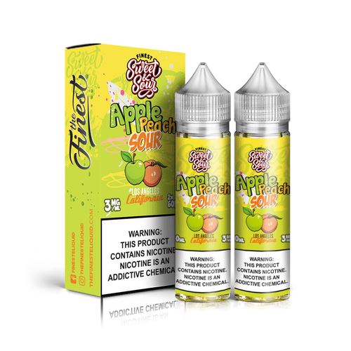 Apple Peach Sour by Finest Sweet & Sour 120ml with packaging