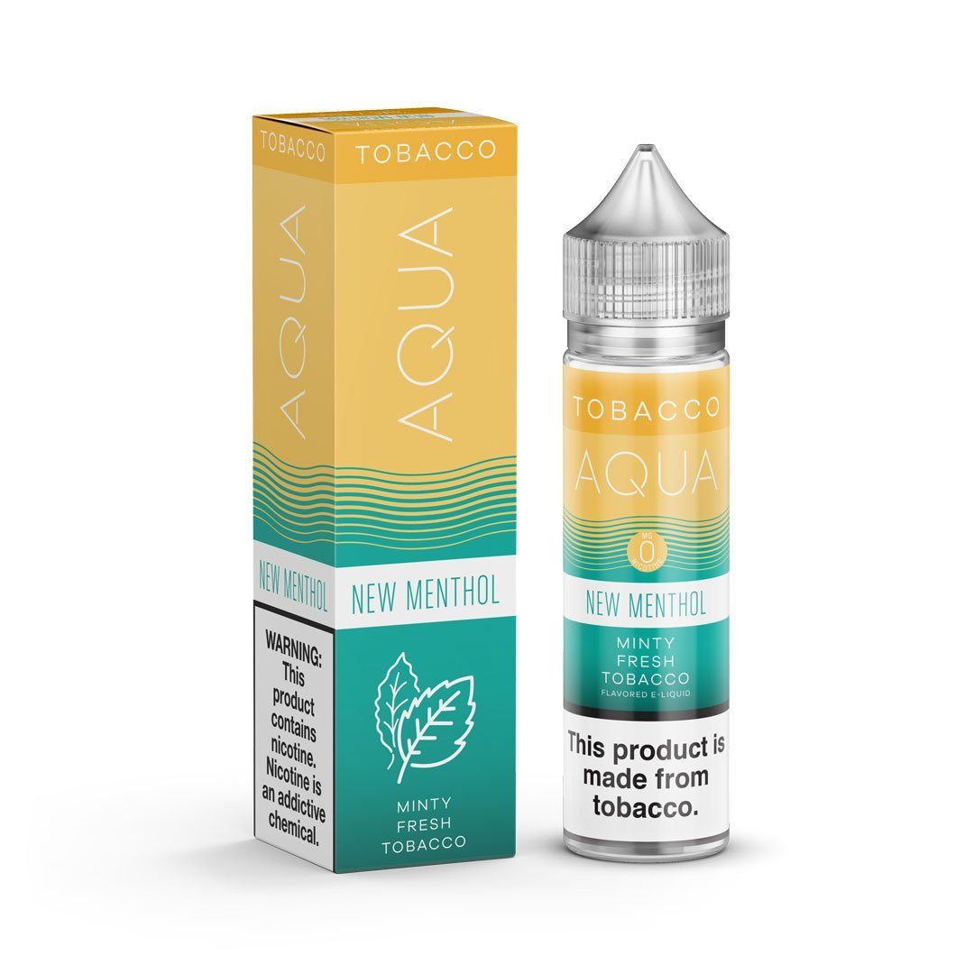 AQUA TOBACCO | New Menthol 60ML eLiquid with Packaging