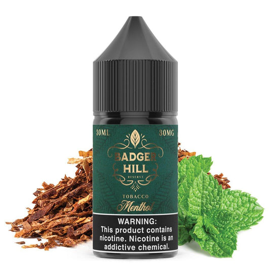 Menthol by BADGER HILL RESERVE SALTS 30ml with background