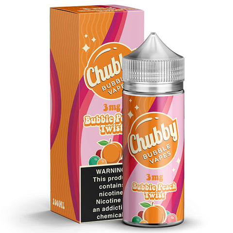 Bubble Peach Twist by Chubby Bubble Vapes 100ml with Packaging