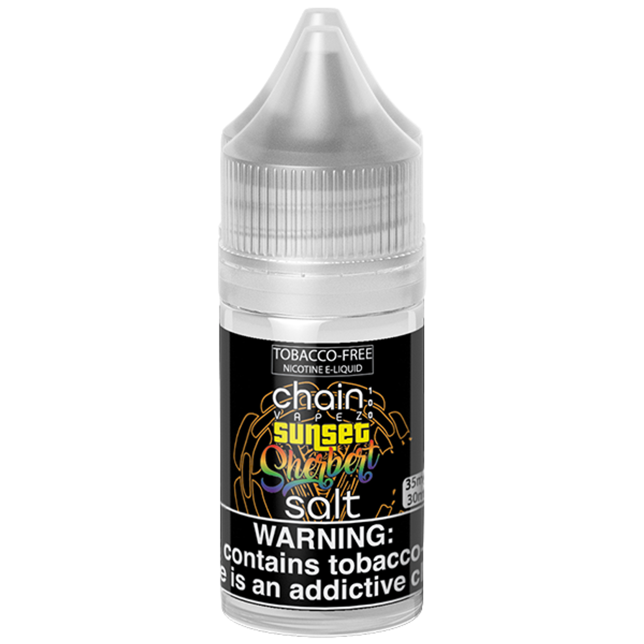 Chain Vapez Salt Series E-Liquid | 30mL | 35mg | Sunset Sherbert Bottle