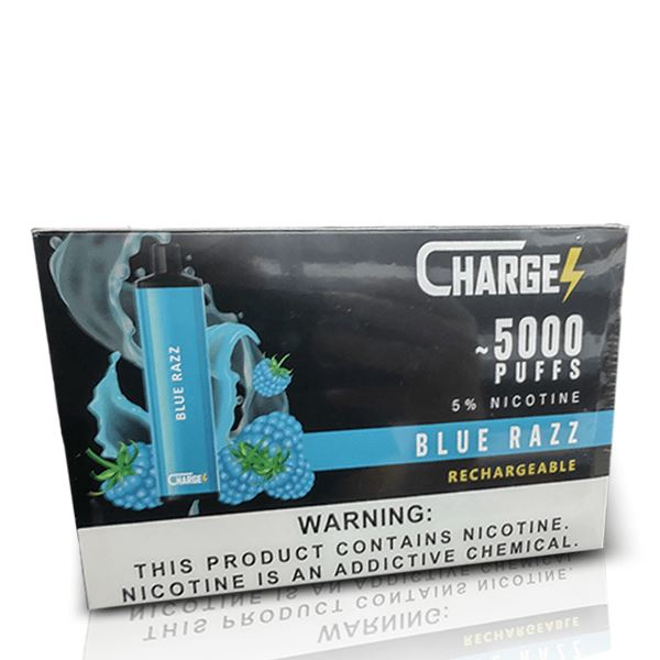 Charge Disposable | 5000 Puffs | 12mL blue razz packaging