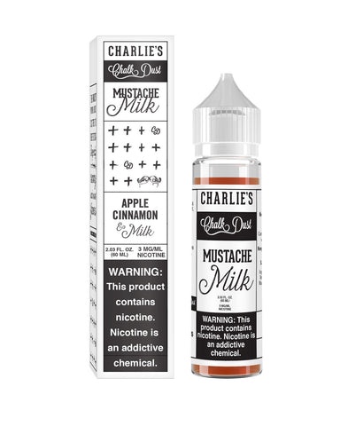 Charlie's Chalk Dust | Mustache Milk 60ML eLiquid with packaging