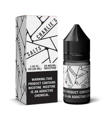 CHARLIE'S SALTS | White - Strawberry Kiwi Ice 30ML eLiquid with Packaging