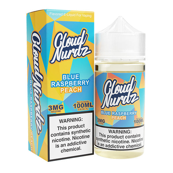 Peach Blue Razz by Cloud Nurdz TFN 100mL with packaging