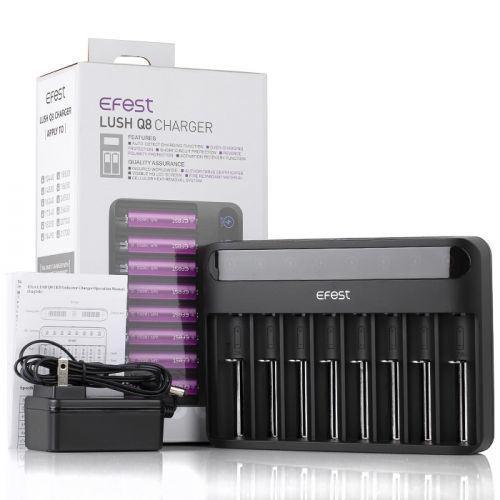 Efest Lush Q8 Battery Charger with packaging