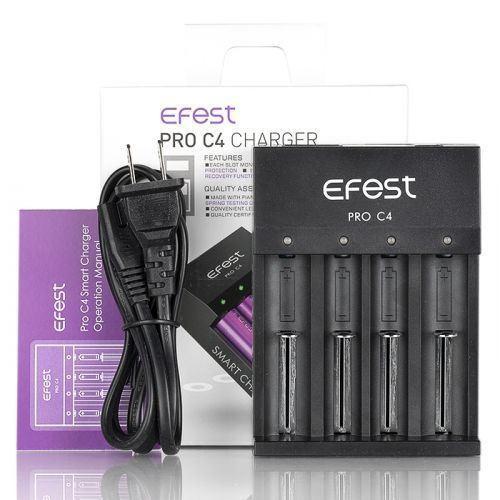 Efest Pro C4 Battery Charger with packaging