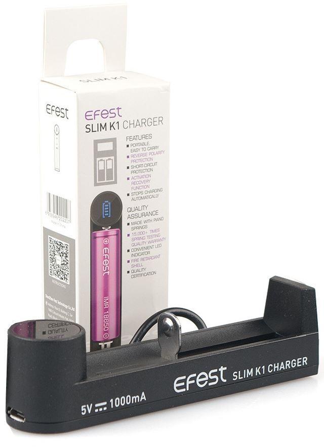 Efest Slim K1 Battery Charger with Packaging