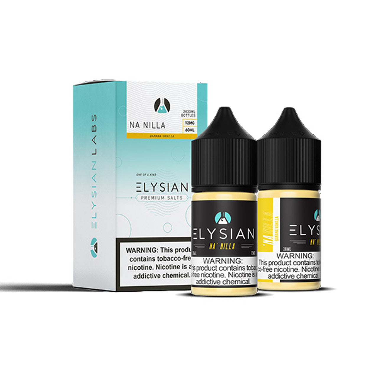 Elysian Nillas Salts Series | 60mL | 12mg | Na'Nilla with packaging