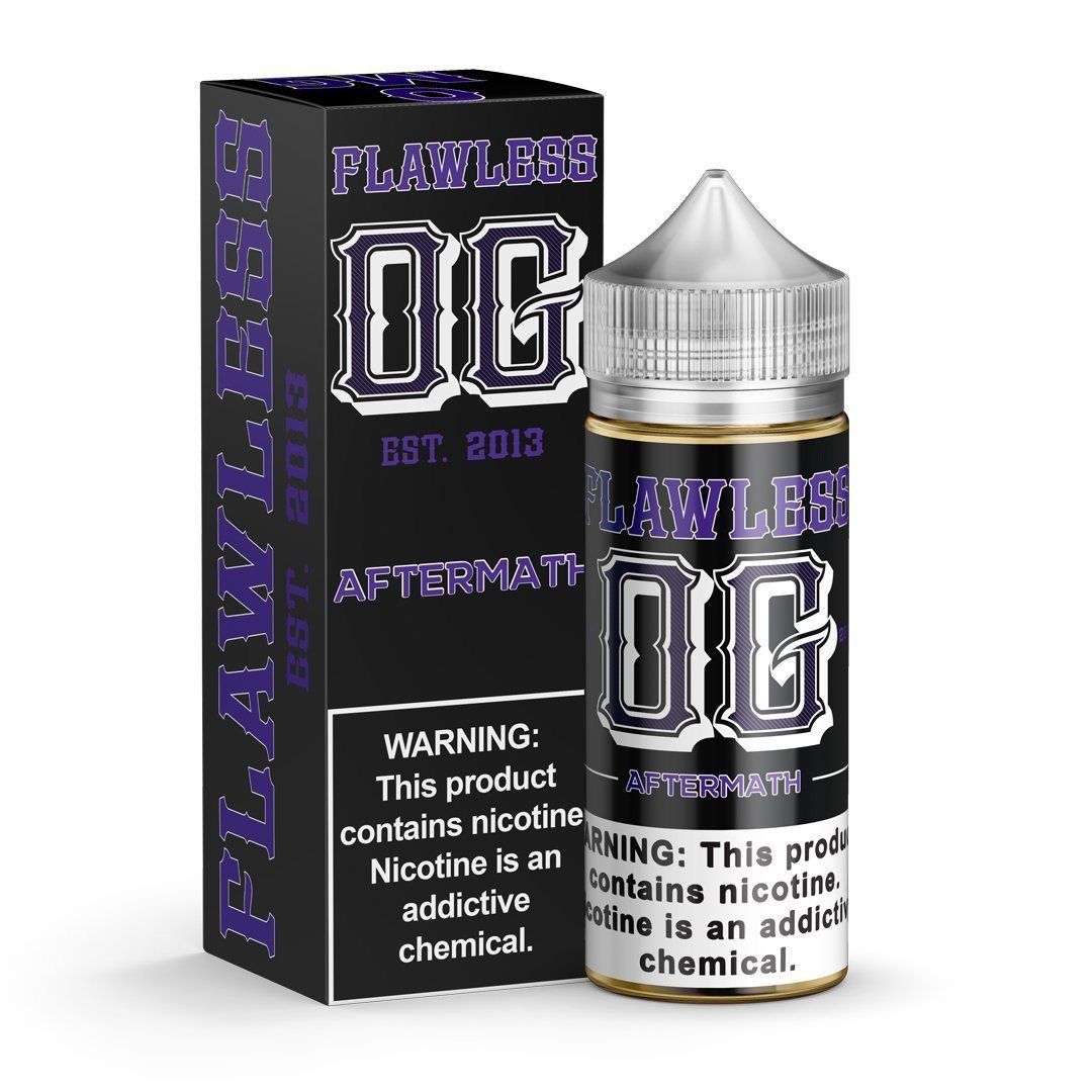 Aftermath by Flawless OG Series E-Liquid 100mL (Freebase) with packaging