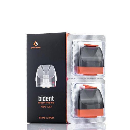 GeekVape Bident Replacement Pod Cartridges (Pack of 2) with packaging