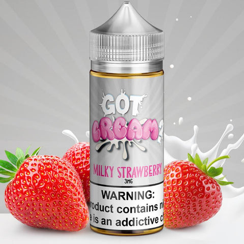 GOT CREAM | Milky Strawberry 100ML eLiquid Bottle