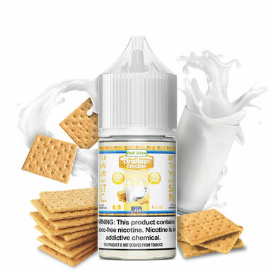 Graham Cracker by Pod Juice Salts Series 30mL bottle with background