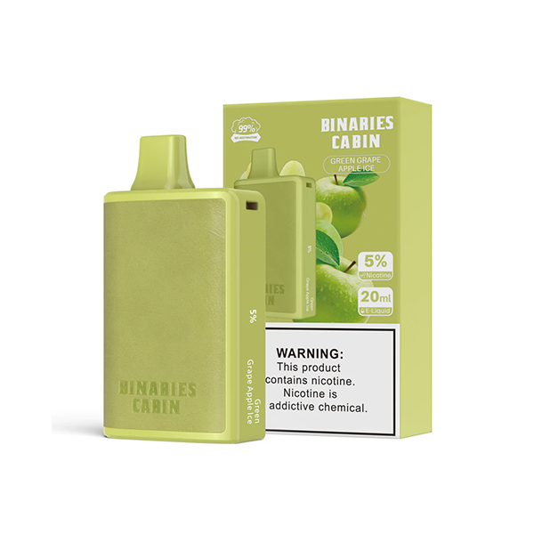 HorizonTech - Binaries Cabin Disposable | 10,000 puffs | 20mL green grape with packaging