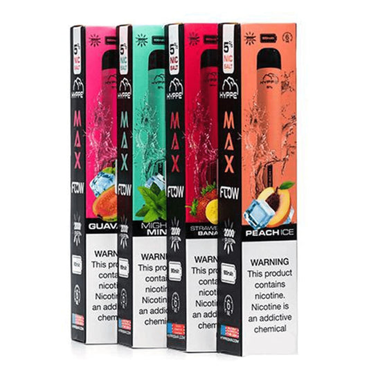 Hyppe Max Flow Disposable E-Cigs with Packaging