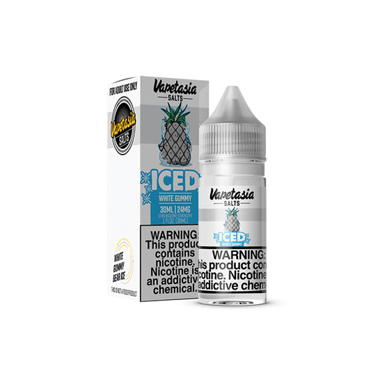 Iced Killer Sweets White Gummy by Vapetasia Salts 30ml with packaging