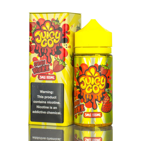 Juicy Co | Straw Buzz eLiquid 100mL with packaging