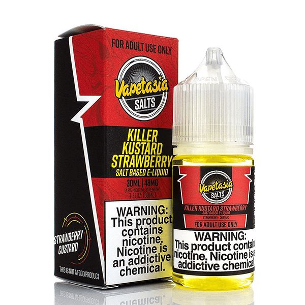 Killer Kustard Strawberry by Vapetasia Salts 30ml with packaging