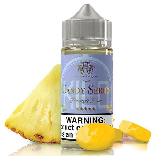 KILO CANDY SERIES | Pineapple Crush 100ML eLiquid bottle with Background