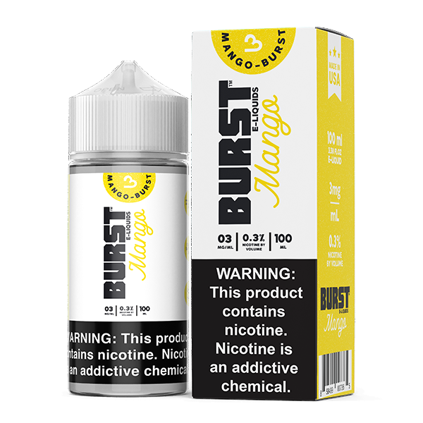 Burst Series E-Liquid | 100mL | 3mg | Freebase | Mango with packaging