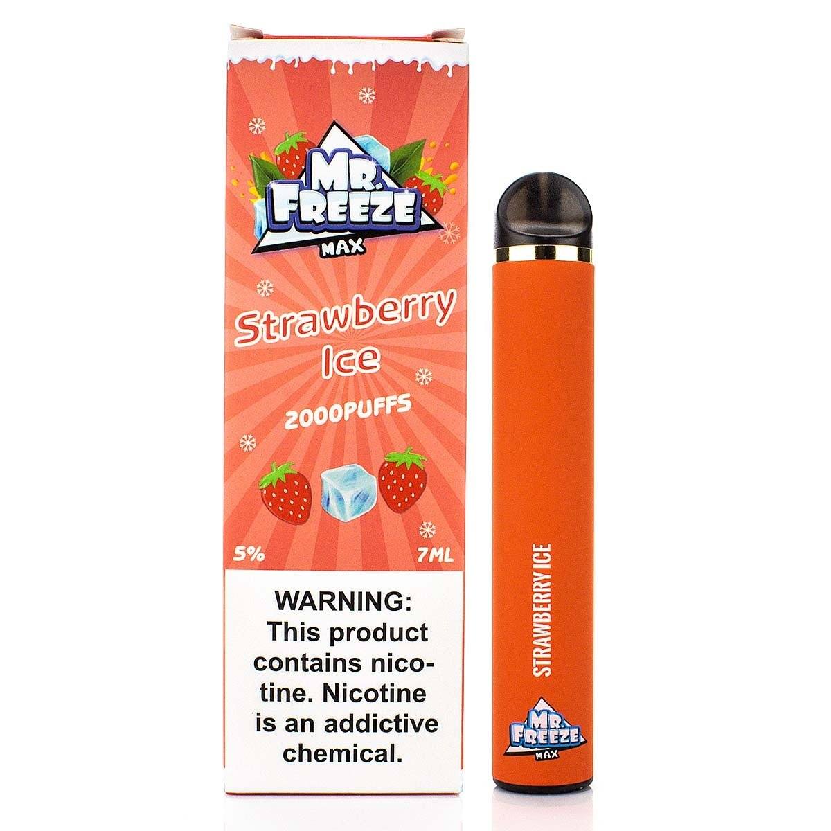 Mr. Freeze Max Disposable Device 5% (Individual) - 2000 Puffs Strawberry Ice with packaging