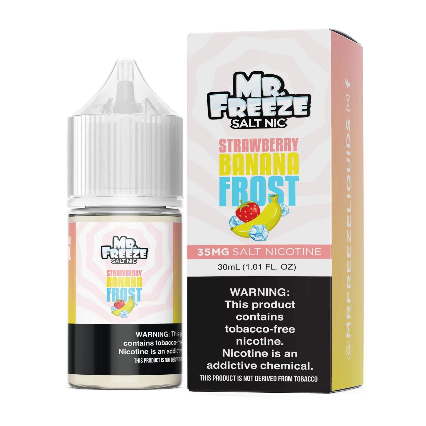 Mr. Freeze Tobacco-Free Nicotine Salt Series | 30mL - Strawberry Banana Frost with packaging